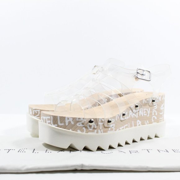 Stella McCartney Ed Curtis Elyse Transparent Platform Sandals Size 38EU - Picture 2 of 6
